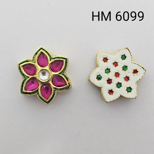 Meenakari kundan stoke 10 pcs - HM.6099