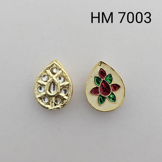 Meenakari kundan stoke 10 pcs - HM.7003