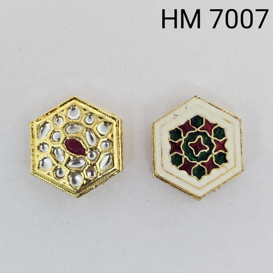 Meenakari kundan stoke 10 pcs - HM.7007