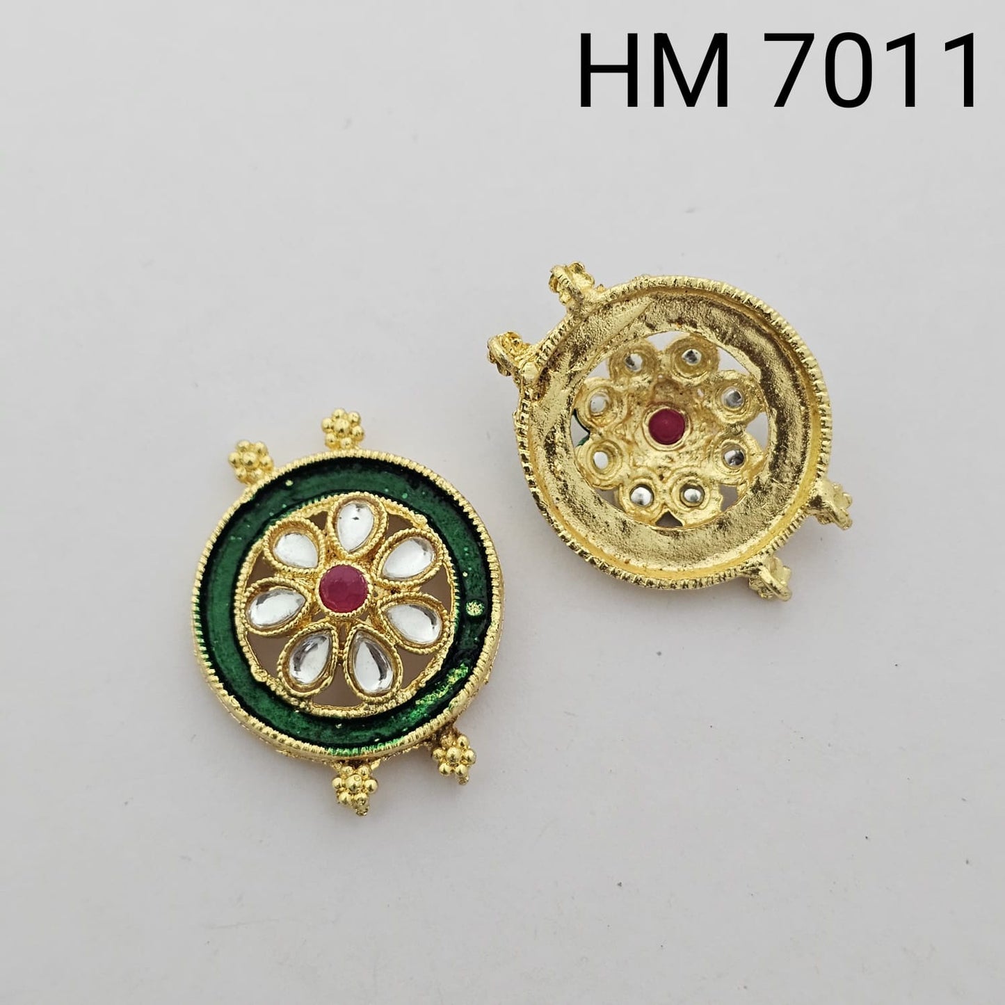Meenakari kundan stoke 10 pcs - HM.7011
