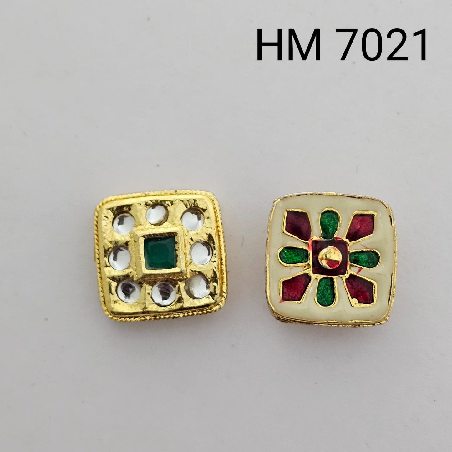 Meenakari kundan 10 pcs HM.7021