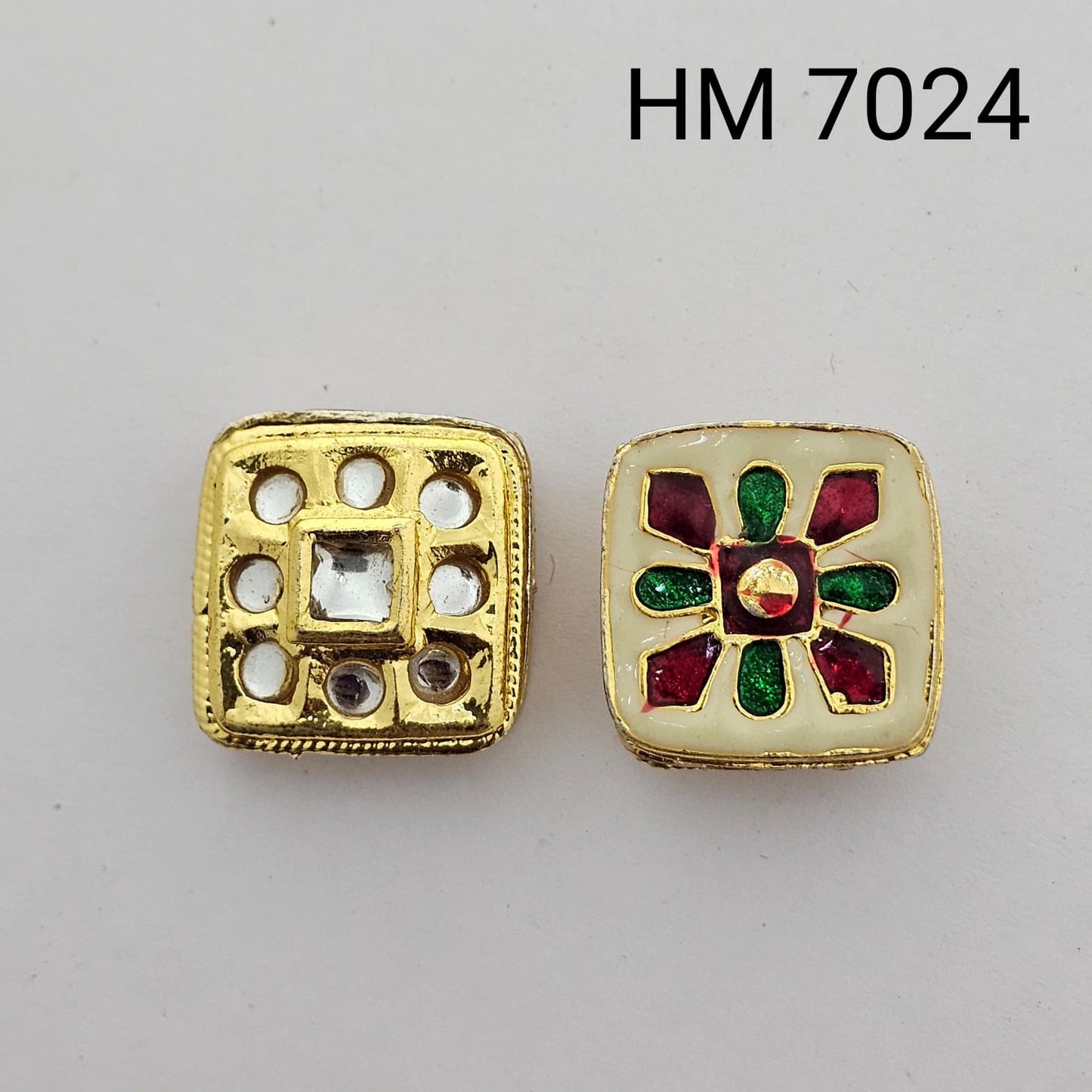 Meenakari kundan 10 pcs HM.7024