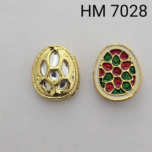 Meenakari kundan 10 pcs HM.7028
