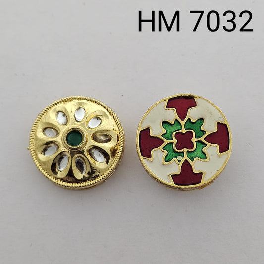 Meenakari kundan 10 pcs HM. 7032