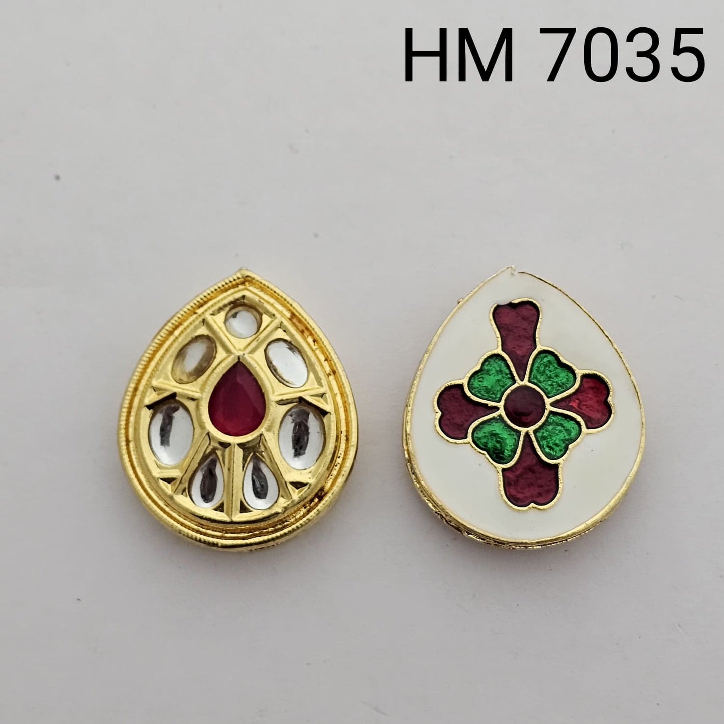 Meenakari kundan 10 pcs HM. 7035
