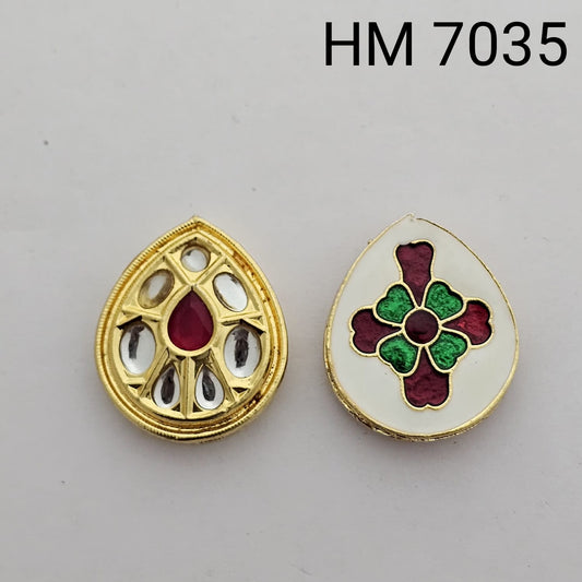 Meenakari kundan 10 pcs HM. 7035