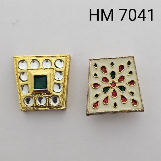 Meenakari kundan 10 pcs HM. 7041