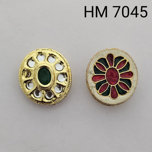 Meenakari kundan 10 pcs HM. 7045