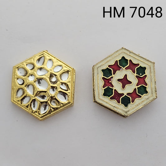 Meenakari kundan 10 pcs HM. 7048