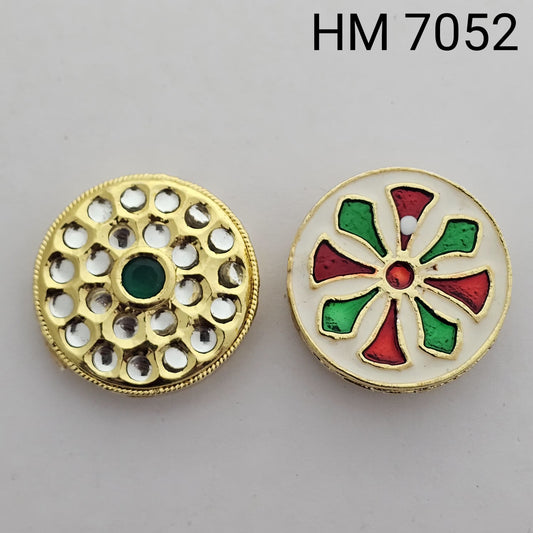 Meenakari kundan 10 pcs HM.7052