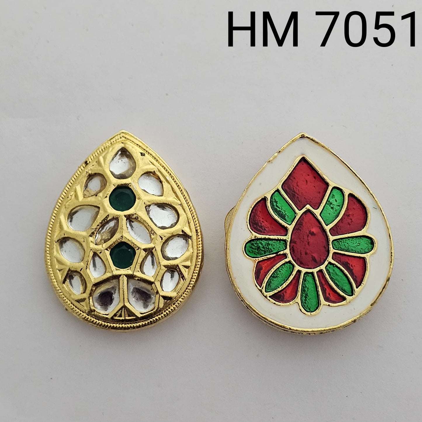 Meenakari kundan 10 pcs HM. 7051