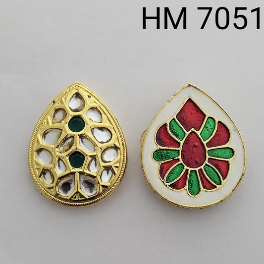 Meenakari kundan 10 pcs HM. 7051
