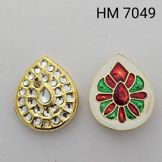 Meenakari kundan 10 pcs HM. 7049