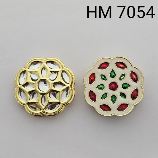 Meenakari kundan 10 pcs HM.7054