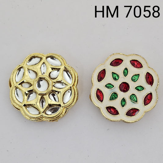Meenakari kundan 10 pcs HM. 7058