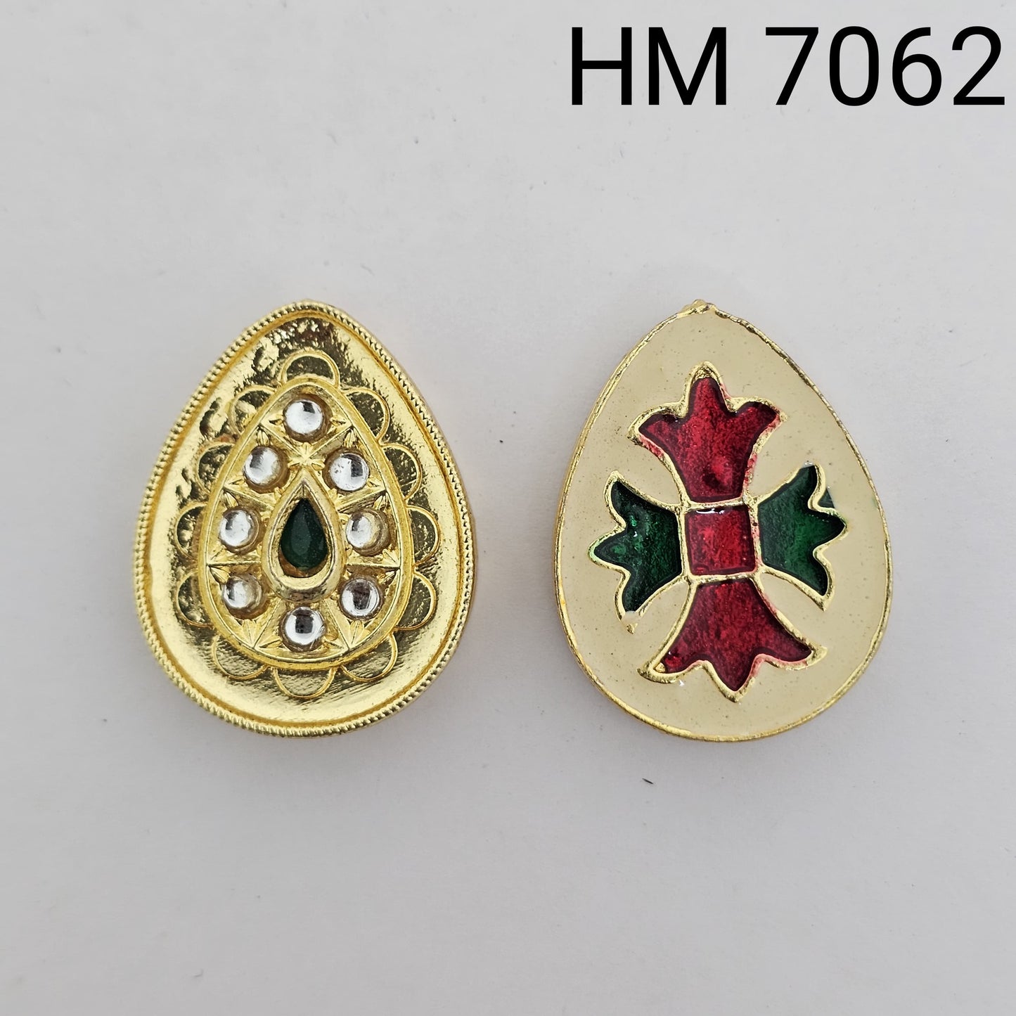 Meenakari kundan 10 pcs HM. 7062