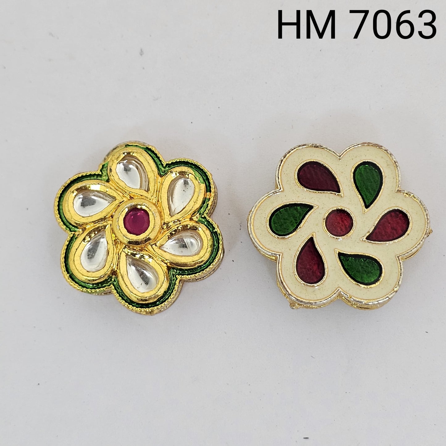 Meenakari kundan 10 pcs HM. 7063