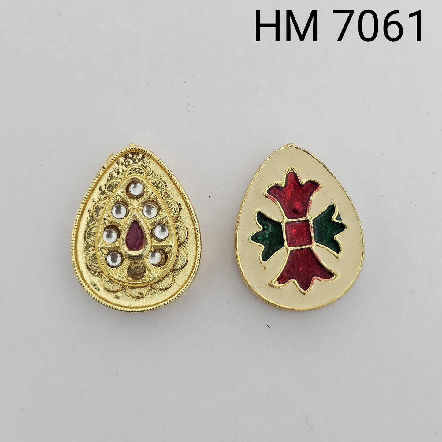 Meenakari kundan 10 pcs HM. 7061