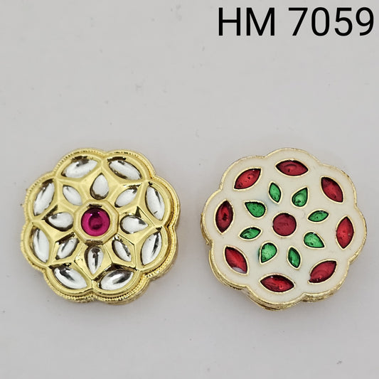 Meenakari kundan 10 pcs HM. 7059