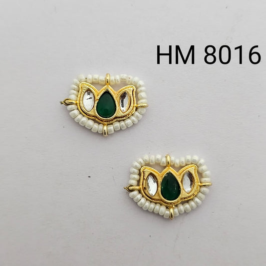Traditional Gold Plated Enamel Stud Earrings 10 pcs (HM 8016)