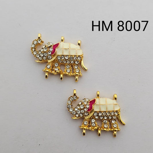 Traditional Gold Plated Enamel Stud Earrings 10 pcs (HM 8007)