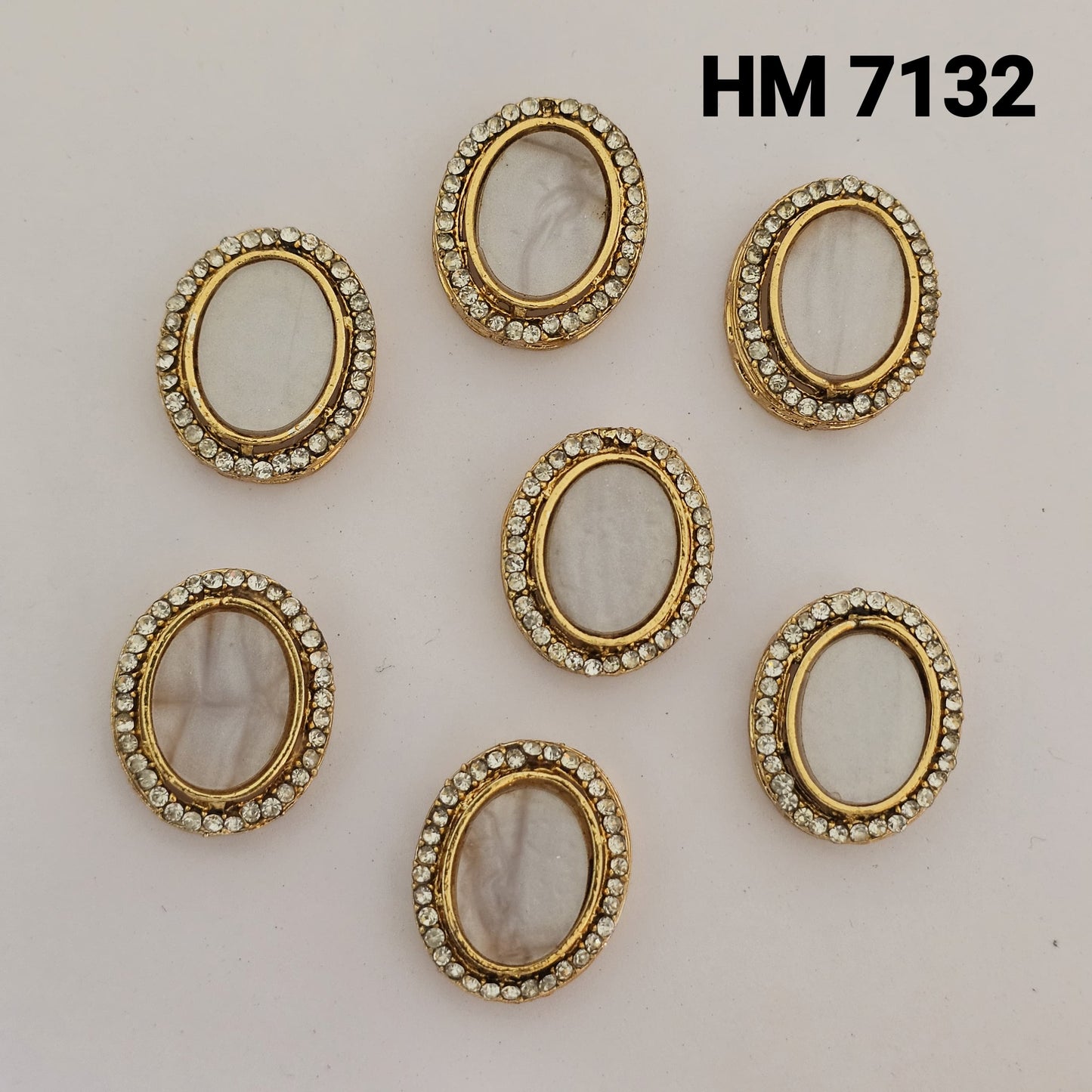 Traditional Gold Plated Enamel Stud Earrings 10 pcs (HM 7132)