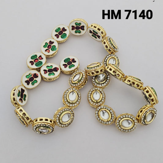 Traditional Kundan Meenakari Gold Plated PENDANT 25 pcs (HM 7140)
