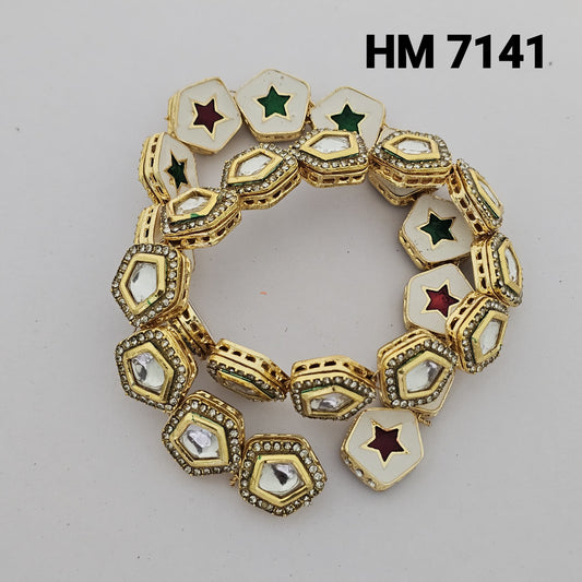 Traditional Kundan Meenakari Gold Plated PENDANT 25pcs  (HM 7141)