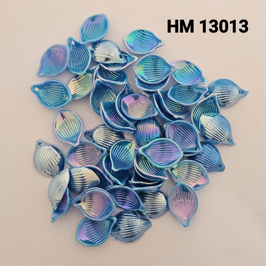Iridescent Ribbed Leaf/Shell Sequins pkt 500 gram (HM 13013)