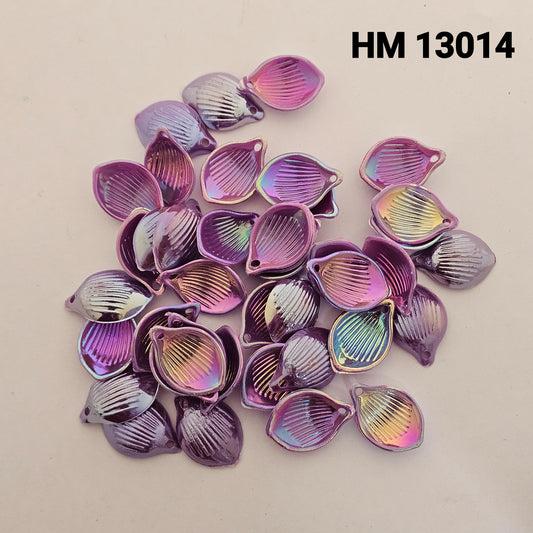 Iridescent Ribbed Leaf/Shell Sequins pkt 500 gram (HM 13014)
