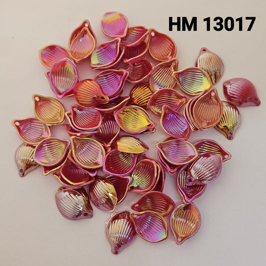 Iridescent Ribbed Leaf/Shell Sequins pkt 500 gram (HM 13017)