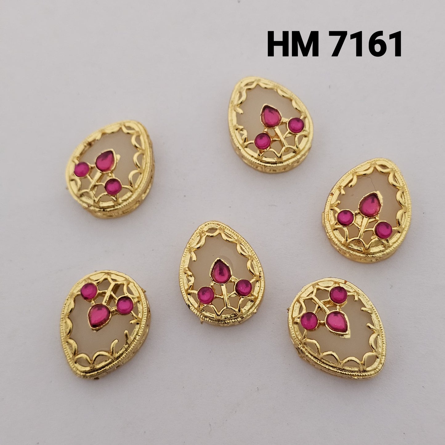 Traditional Kundan Meenakari Gold Plated stone 10 pcs (HM 7161)