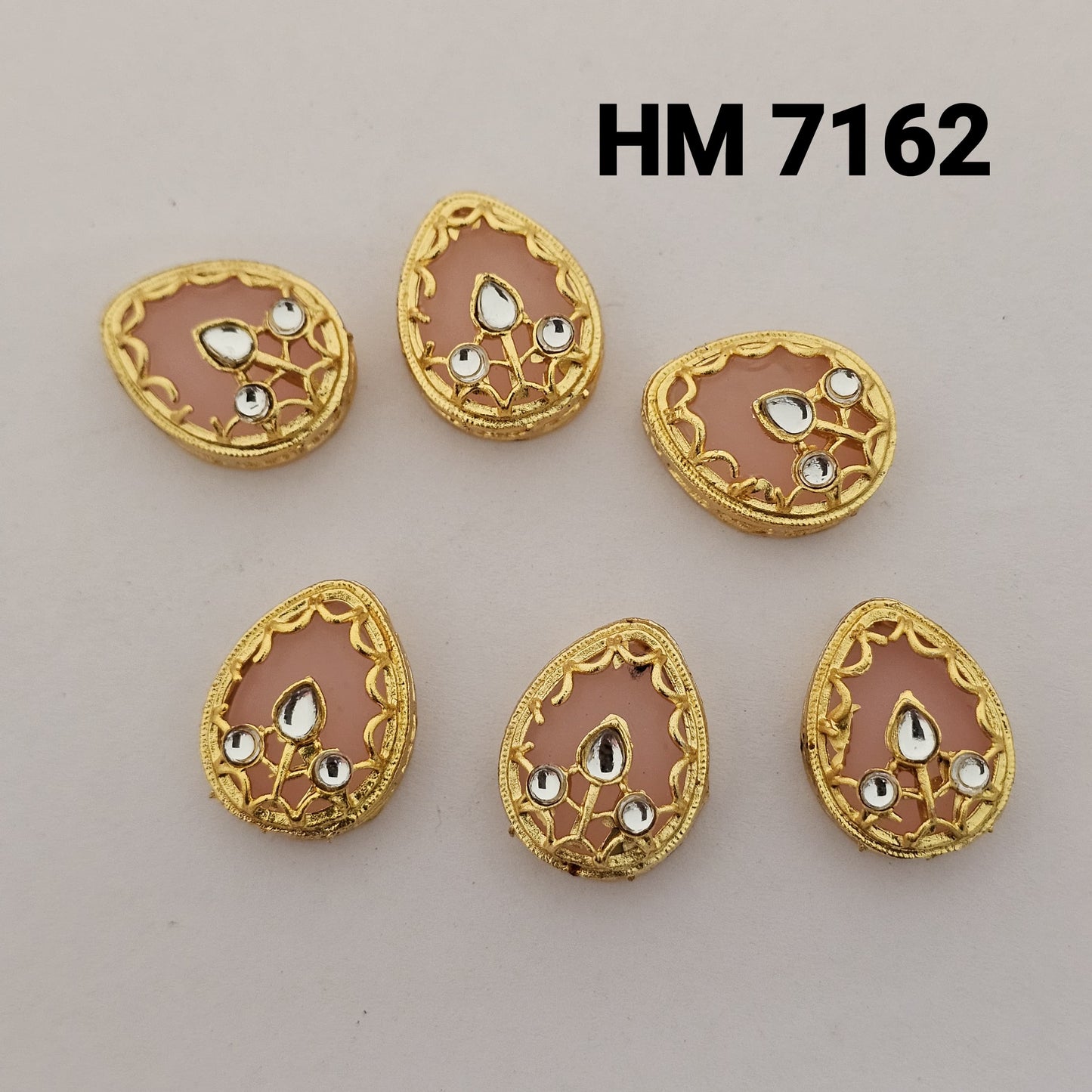 Traditional Kundan Meenakari Gold Plated stone 10 pcs (HM 7162)