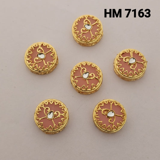 Traditional Kundan Meenakari Gold Plated stone 10 pcs (HM 7163)