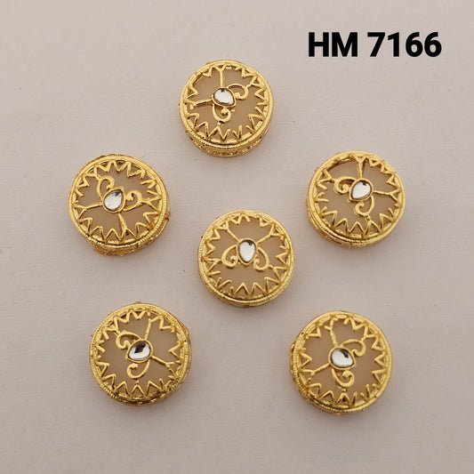 Traditional Kundan Meenakari Gold Plated stone 10 pcs (HM 7166)