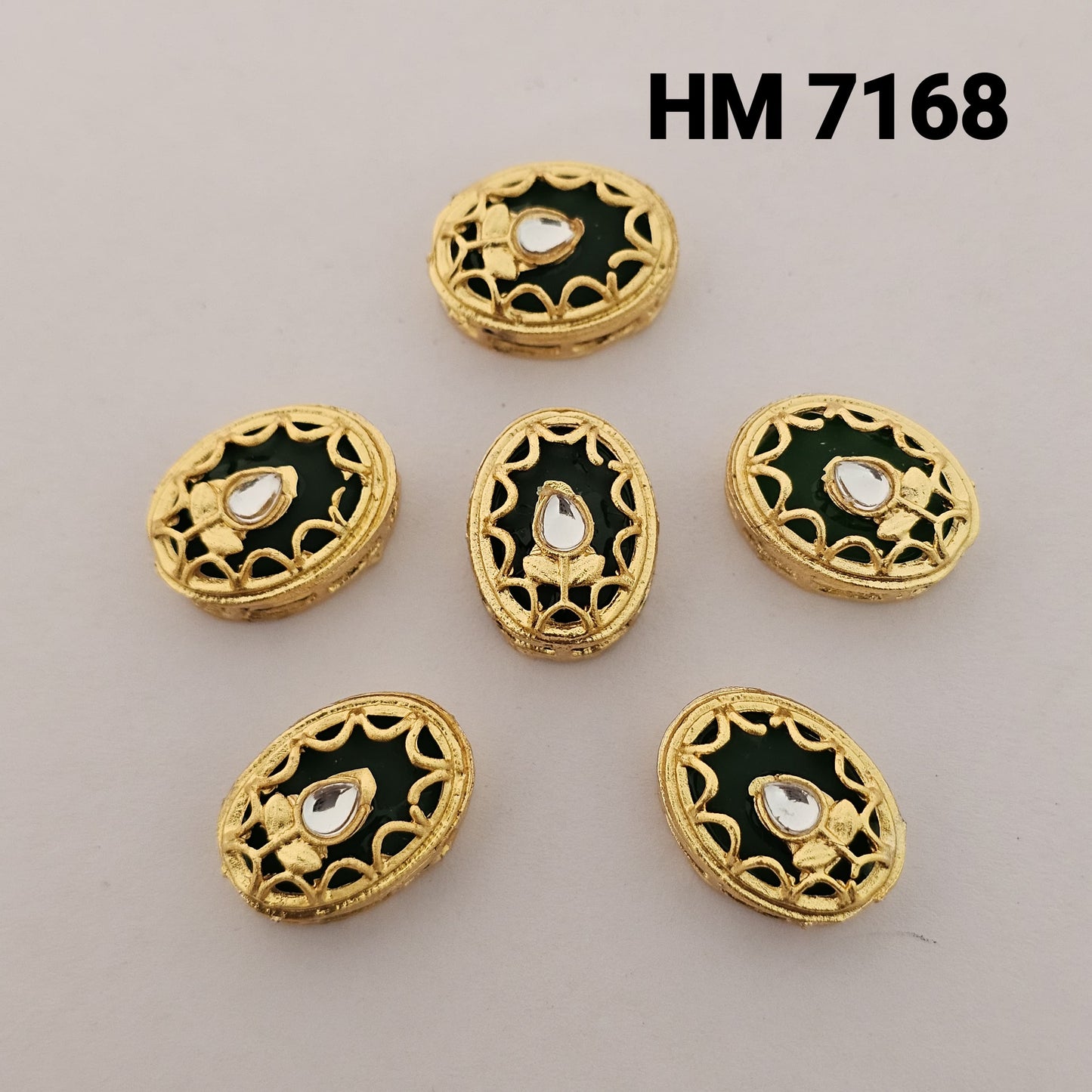 Traditional Kundan Meenakari Gold Plated stone 10 pcs (HM 7168)