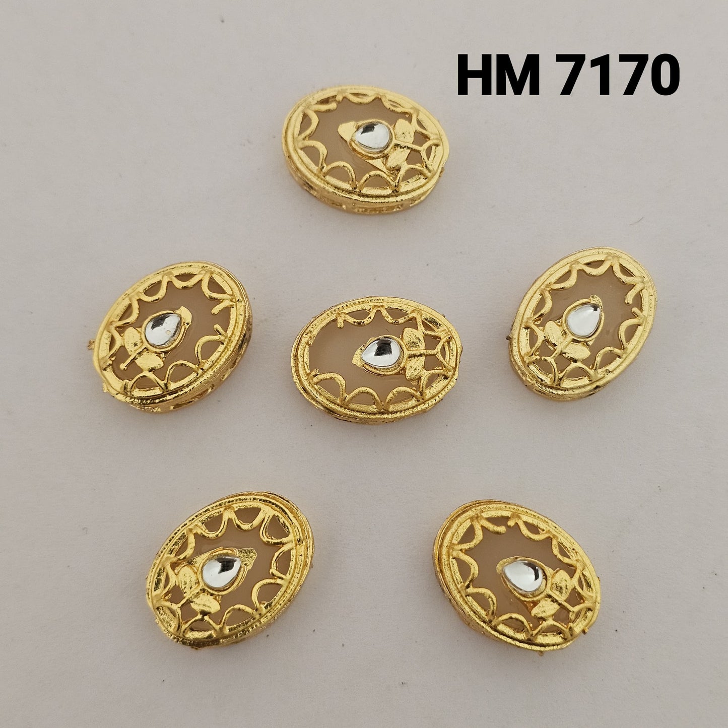 Traditional Kundan Meenakari Gold Plated stone 10 pcs (HM 7170)