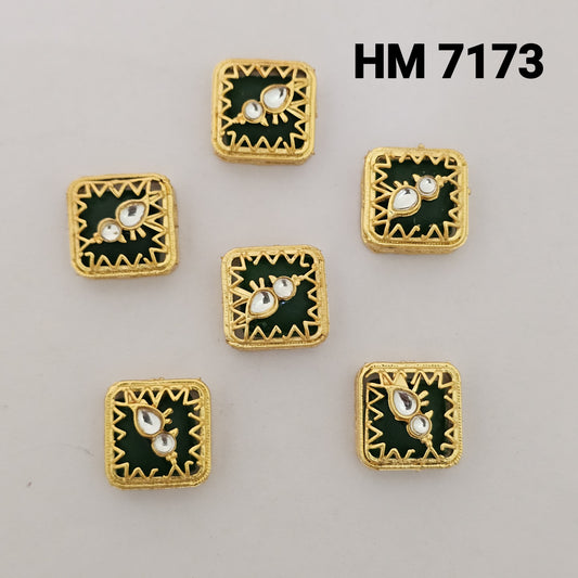 Traditional Kundan Meenakari Gold Plated stone 10 pcs (HM 7173)