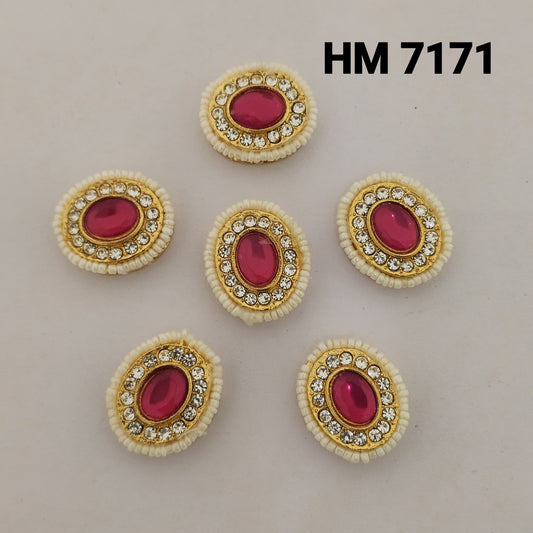 Traditional Kundan Meenakari Gold Plated stone 10 pcs (HM 7171)