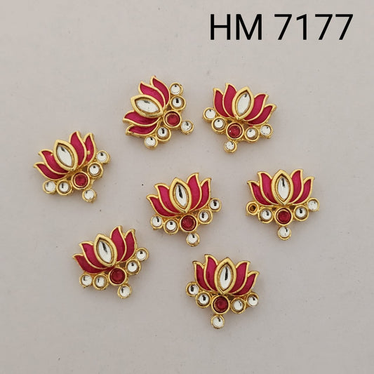 Traditional Kundan Meenakari Gold Plated stone 12 pcs (HM 7177)
