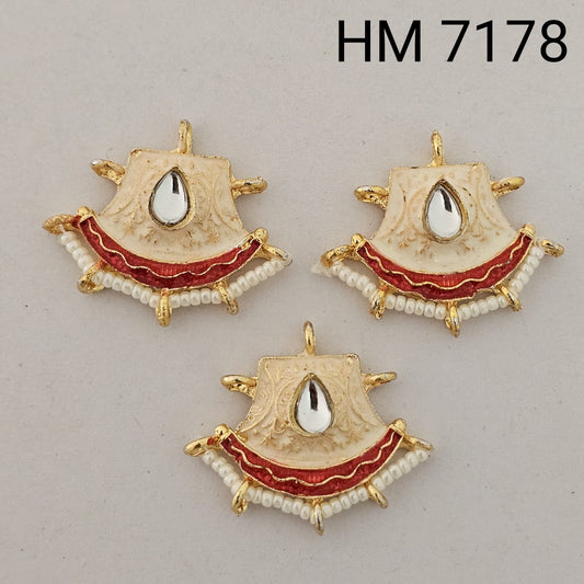 👉 Ethnic Meenakari Pearl Drop Pendant 12 pcs (HM 7178)