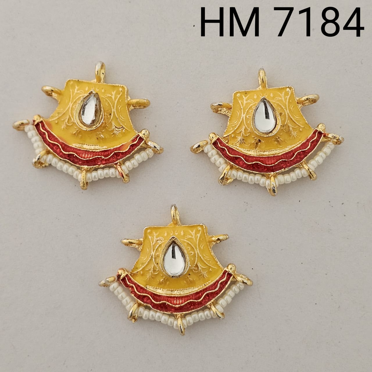 👉 Ethnic Meenakari Pearl Drop Pendant 12 pcs (HM 7184)
