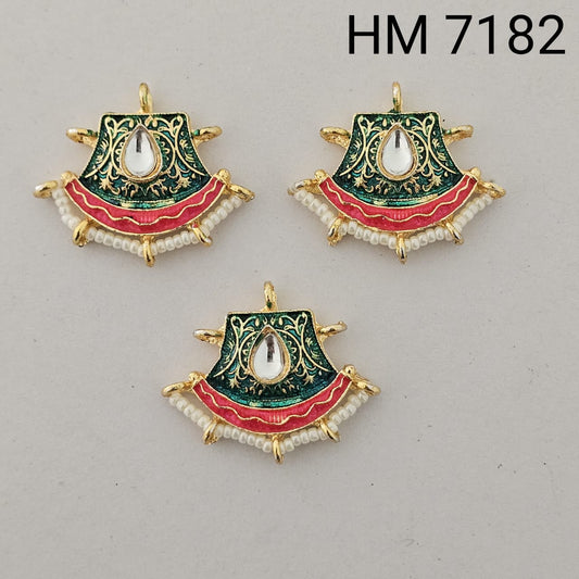 👉 Ethnic Meenakari Pearl Drop Pendant 12 pcs (HM 7182)