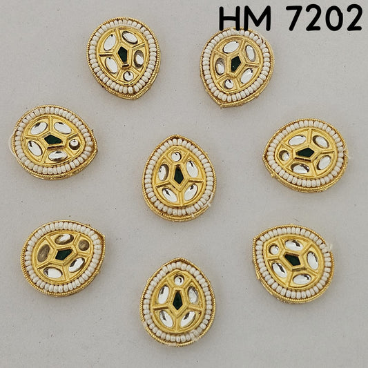 Traditional Kundan Meenakari Gold Plated stone (9 pcs in one pkt) HM 7202