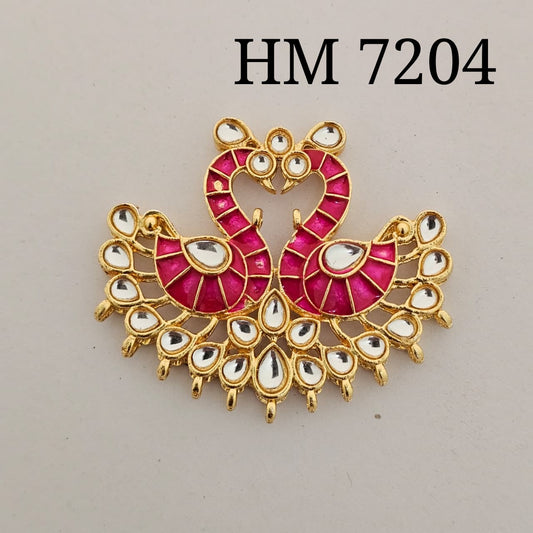 Traditional Kundan Meenakari Gold Plated stone (2 pcs) HM 7204