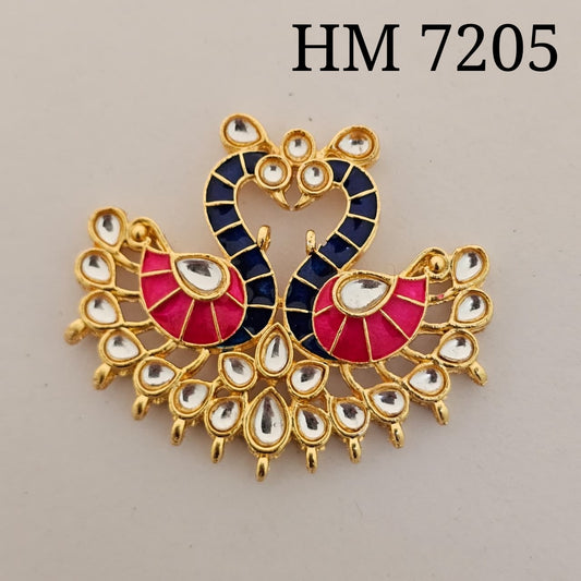 Traditional Kundan Meenakari Gold Plated stone (2 pcs) HM 7205