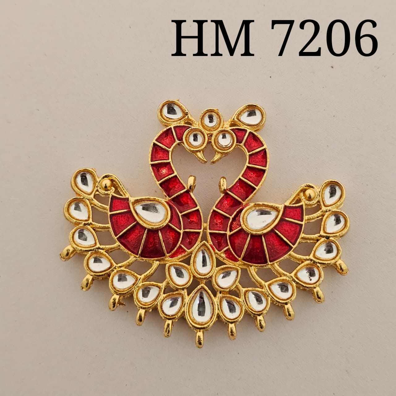 Traditional Kundan Meenakari Gold Plated stone (2 pcs) HM 7206