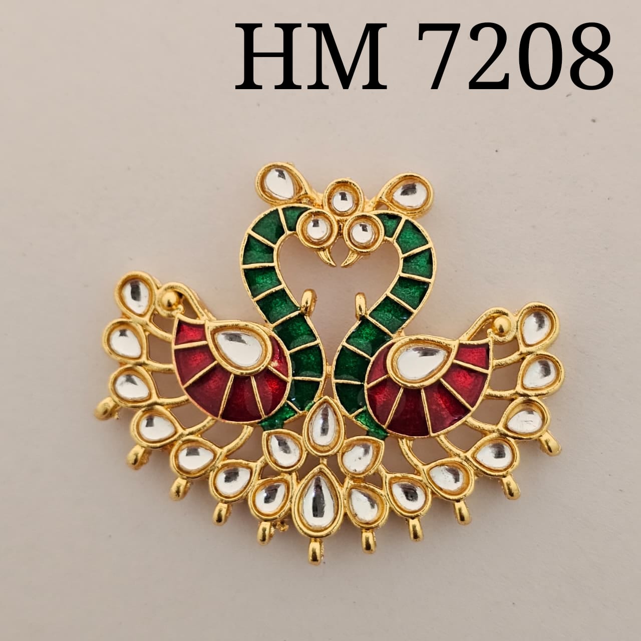 Traditional Kundan Meenakari Gold Plated stone (2 pcs) HM 7208