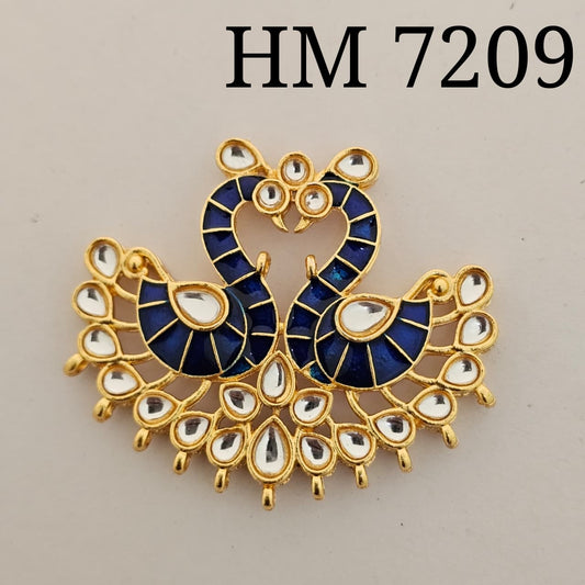 Traditional Kundan Meenakari Gold Plated stone (2 pcs) HM 7209