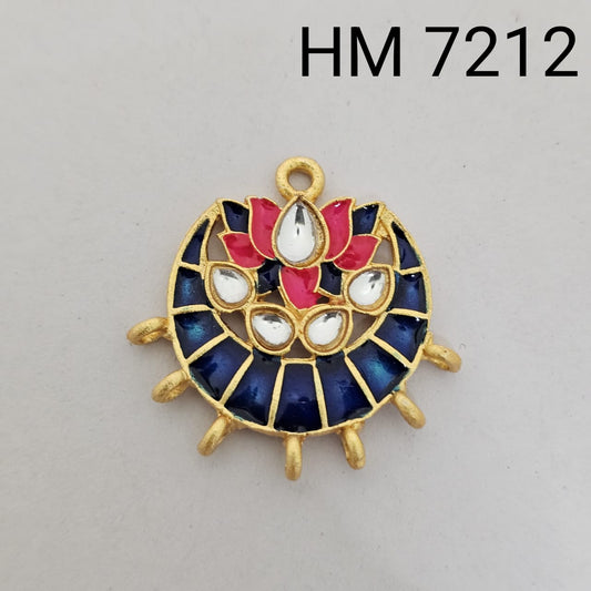 Traditional Kundan Meenakari Gold Plated stone (10 pcs) HM 7212